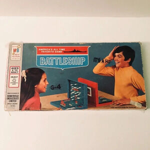 Vintage 1971  Battleship Board Game Milton Bradley Damaged Box